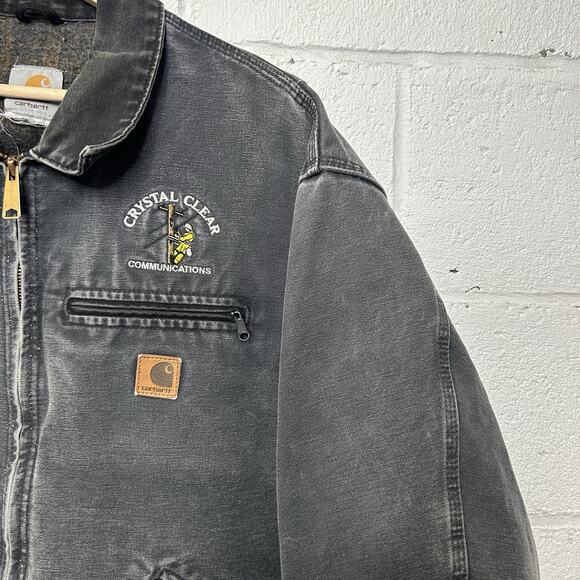 Vintage Carhartt Blanket-Lined Detroit Jacket “Petrol” J97 - Picture 3 of 10